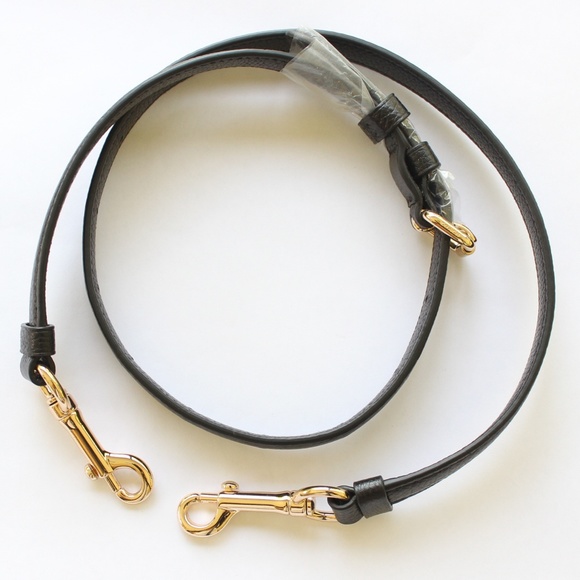 Coach Handbags - COACH Black Textured Skinny Handbag Shoulder Strap